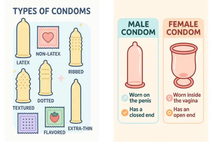 آشنایی با انواع کاندوم | لوکس ایرانا