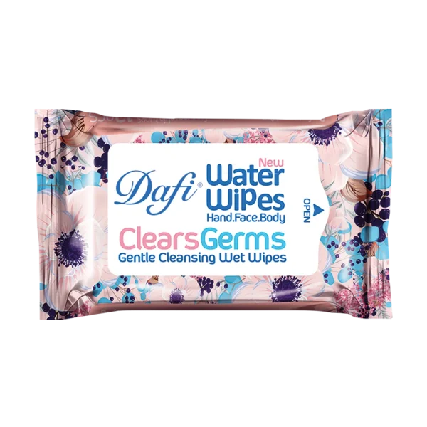 آنتی باکتریال 1 دستمال مرطوب پاک کننده دست و صورت آنتی باکتریال دافی بسته 12 عددی - Image 1