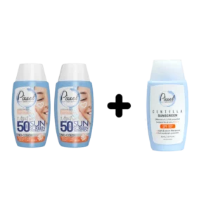 پک کرم ضد آفتاب پوست خشک و سنتلا پیکسل (2+1 هدیه)